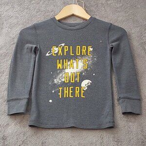 Jumping Beans Boys Graphic Long Sleeve Shirt Size 5 Space Explore Top